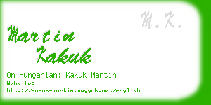 martin kakuk business card